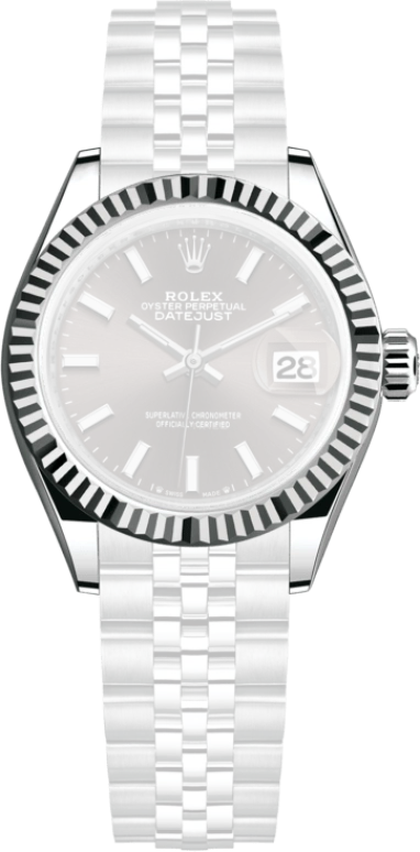 Rolex,Lady-Datejust 28mm,28mm,White Gold,Oystersteel,Grey,Automatic,Day,55hours,279174,279174-0011