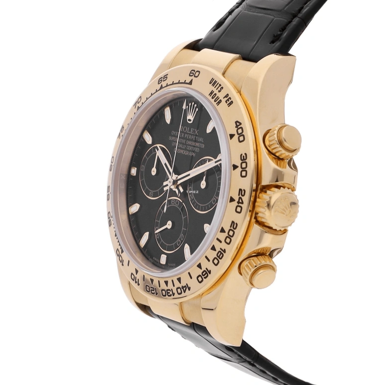 Rolex,Daytona 40mm,40mm,Yellow Gold,Black,Automatic,Chronograph,72hours,116518,116518-BLKSBK