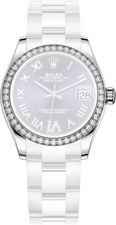 Rolex,Datejust 31 31mm,31mm,White Gold,Stainless Steel,Purple,Automatic,Day,55hours,278384RBR,278384RBR-0029