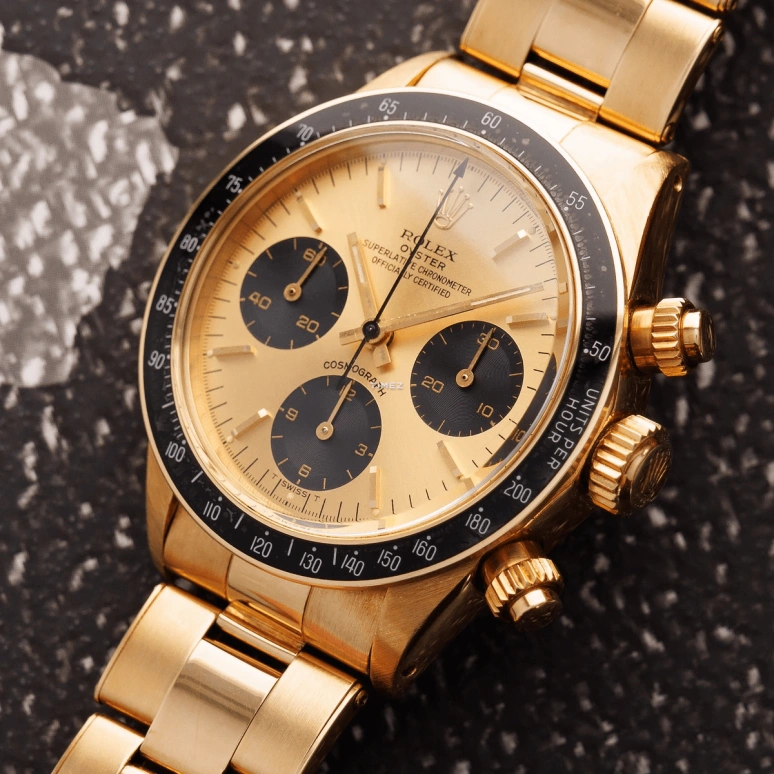 Rolex,Daytona 37mm,37mm,Yellow Gold,Gold,Black,Handwound,Chronograph,48hours,6263,6263-Oyster YG