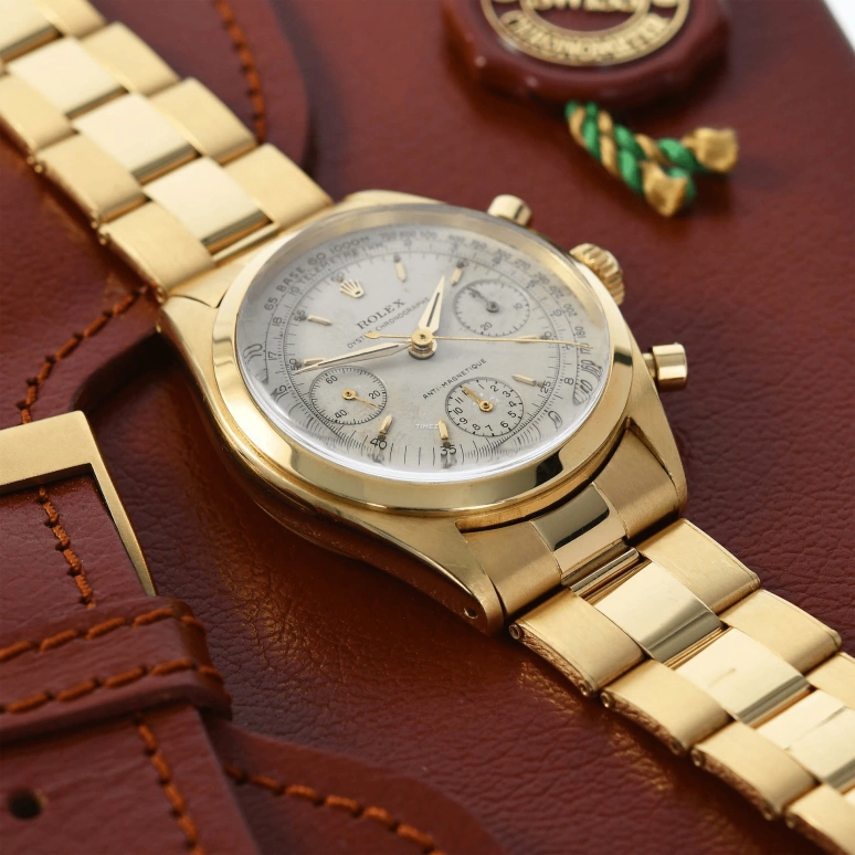 Rolex,Daytona 36mm,36mm,Yellow Gold,Silver White,White,Handwound,Chronograph,In-house Caliber,6234 Yellow Gold
