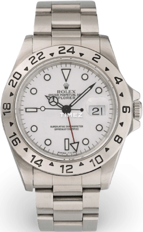 Rolex,Explorer II 40mm,40mm,Stainless Steel,White,Automatic,Day,Dule Time,16570,16570-0001