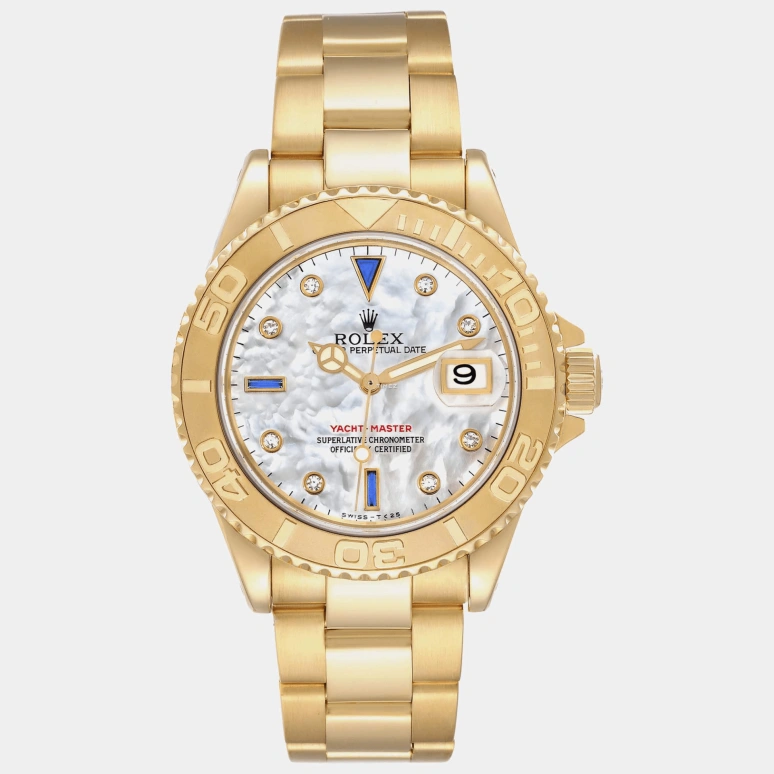 Rolex,Yacht-Master 40mm,40mm,Yellow Gold,White,Automatic,Day,48hours,16628,16628-Serti