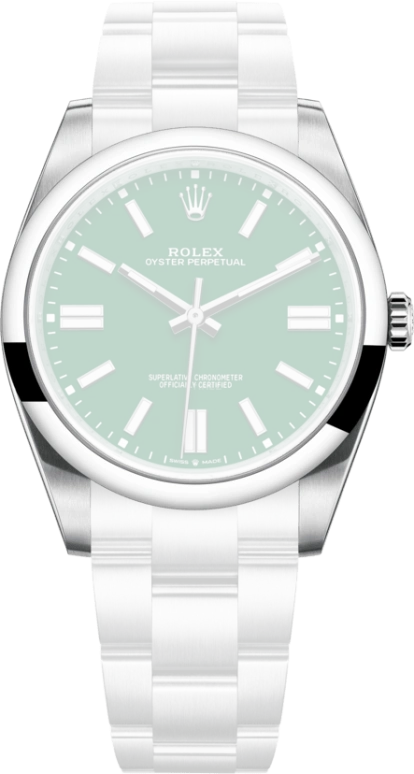 Rolex,Oyster Perpetual 41mm,41mm,Stainless Steel,Green,Automatic,70hours,In-house Caliber,Achraf Hakimi,124300,124300-0005