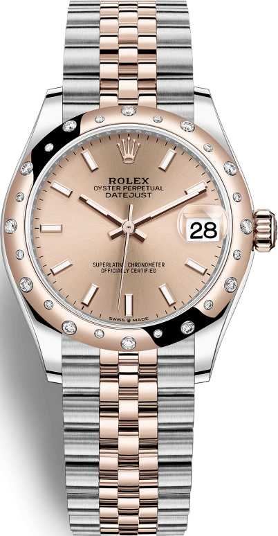 Rolex,Datejust 31 31mm,31mm,Rose Gold,Stainless Steel,Rose,Automatic,Day,55hours,278341RBR,278341RBR-0010