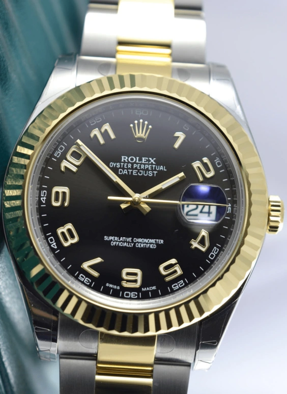Rolex,Datejust 36 41mm,41mm,Stainless Steel,Black,Automatic,Day,48hours,116333,116333-72213