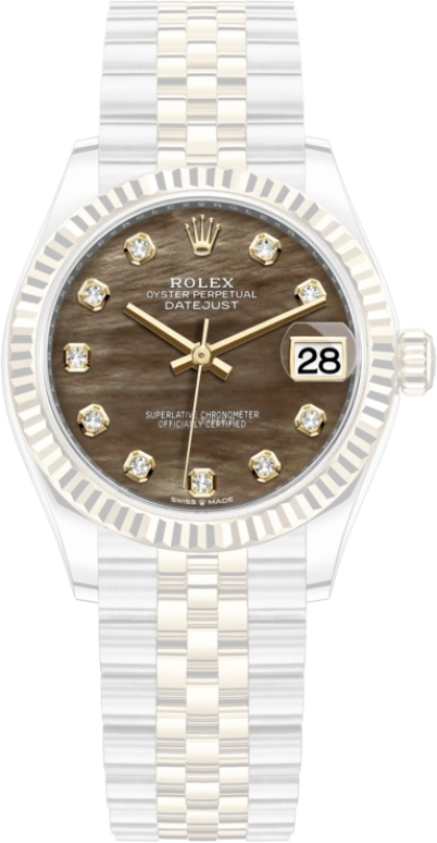 Rolex,Datejust 31 31mm,31mm,Yellow Gold,Stainless Steel,Black,Automatic,Day,55hours,278273,278273-0024
