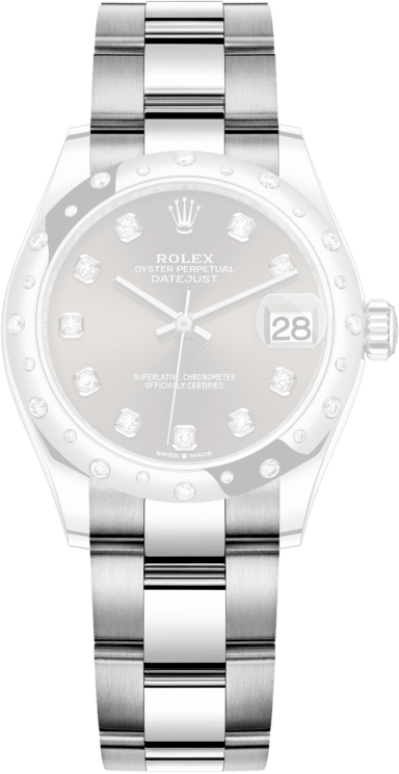 Rolex,Datejust 31 31mm,31mm,White Gold,Stainless Steel,Grey,Automatic,Day,55hours,278344RBR,278344RBR-0007