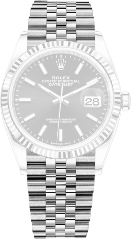 Rolex,Datejust 36 36mm,36mm,White Gold,Oystersteel,Black,Automatic,Day,70hours,126234,126234-0015