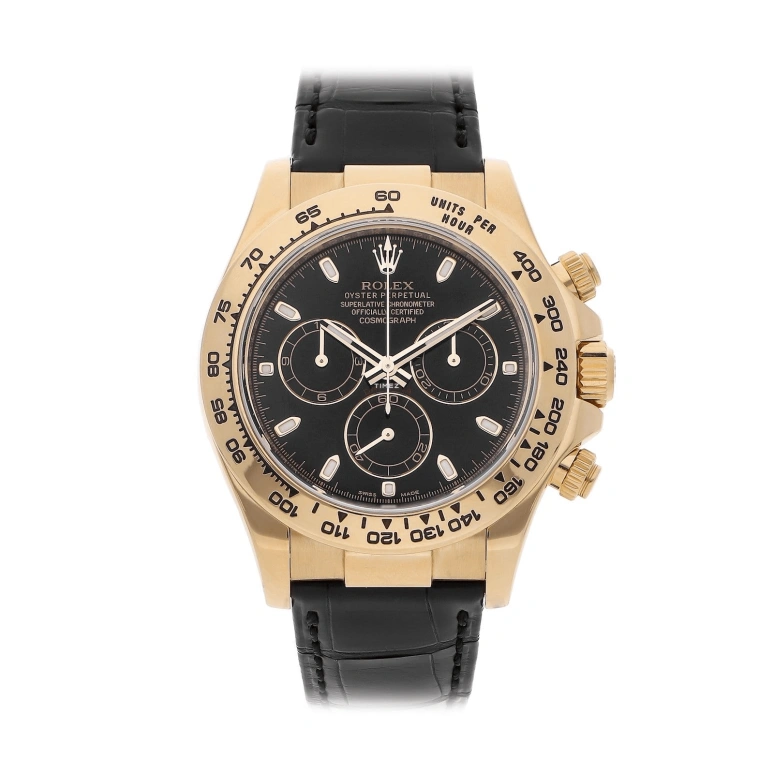 Rolex,Daytona 40mm,40mm,Yellow Gold,Black,Automatic,Chronograph,72hours,116518,116518-BLKSBK