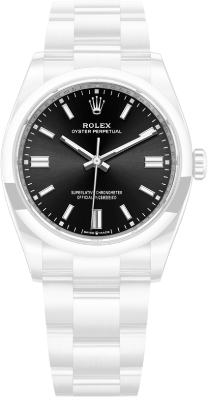 Rolex,Oyster Perpetual 36mm,36mm,Stainless Steel,Black,Automatic,70hours,In-house Caliber,126000,126000-0002