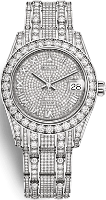 Rolex,Pearlmaster 34mm,34mm,White Gold,Silver,Automatic,Day,48hours,81409RBR,81409RBR-0001