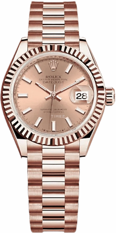 Rolex,Lady-Datejust 28mm,28mm,Rose Gold,Pink,Automatic,Day,55hours,279175,279175-0025