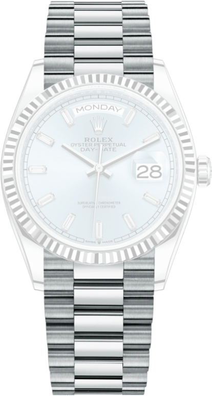 Rolex,Day-Date 36 36mm,36mm,Platinum,Ice Blue,Automatic,Date,Day,128236,128236-0009
