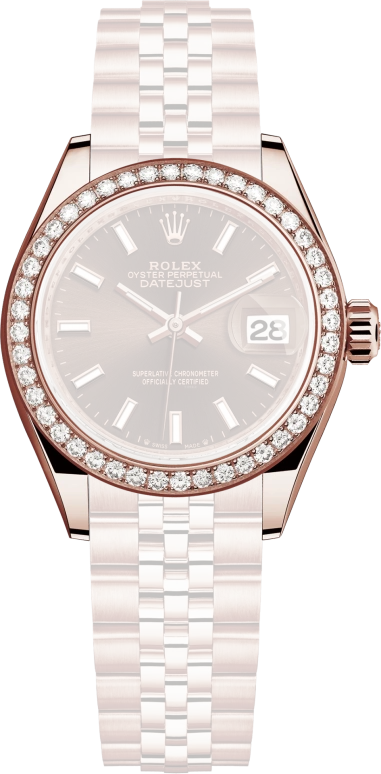 Rolex,Lady-Datejust 28mm,28mm,Rose Gold,Brown,Automatic,Day,55hours,279135RBR,279135RBR-0008