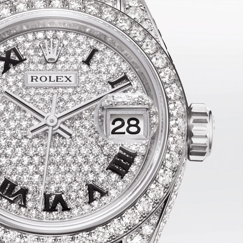Rolex,Lady-Datejust 28mm,28mm,White Gold,Silver,Automatic,Day,55hours,279459RBR,279459RBR-0001