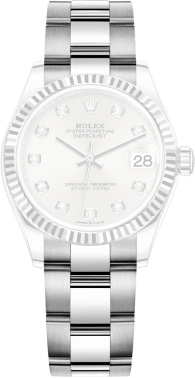 Rolex,Datejust 31 31mm,31mm,White Gold,Stainless Steel,Silver,Automatic,Day,55hours,278274,278274-0029
