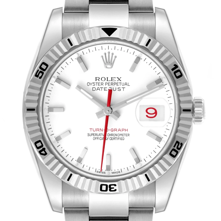 Rolex,Datejust 36 36mm,36mm,Stainless Steel,White Gold,White,Automatic,Day,48hours,116264,116264-0001