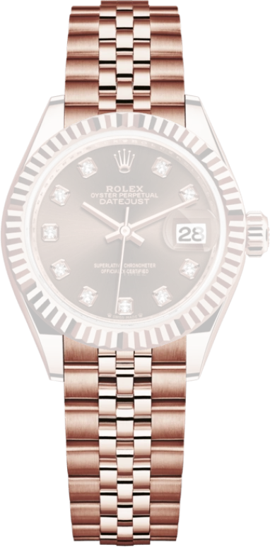 Rolex,Lady-Datejust 28mm,28mm,Rose Gold,Brown,Automatic,Day,55hours,279175,279175-0010