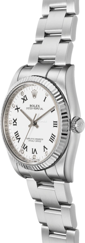 Rolex,Oyster Perpetual 36mm,36mm,White Gold,Oystersteel,White,Automatic,48hours,In-house Caliber,116034,116034-0003