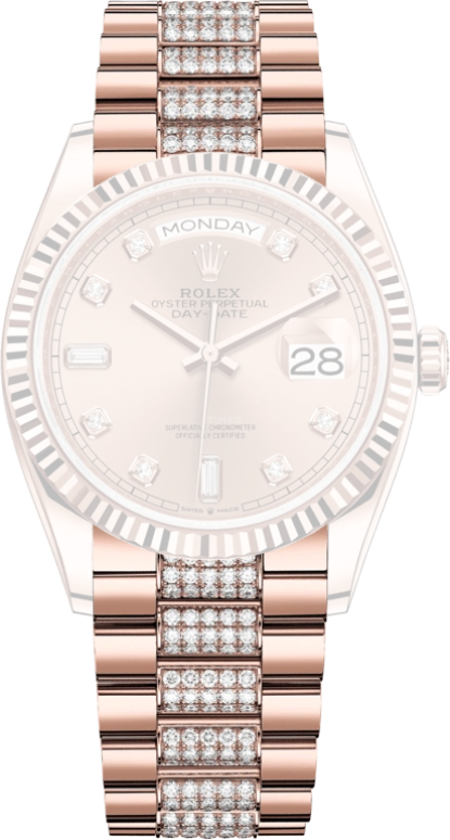 Rolex,Day-Date 36 36mm,36mm,Rose Gold,Pink,Automatic,Date,Day,128235,128235-0019