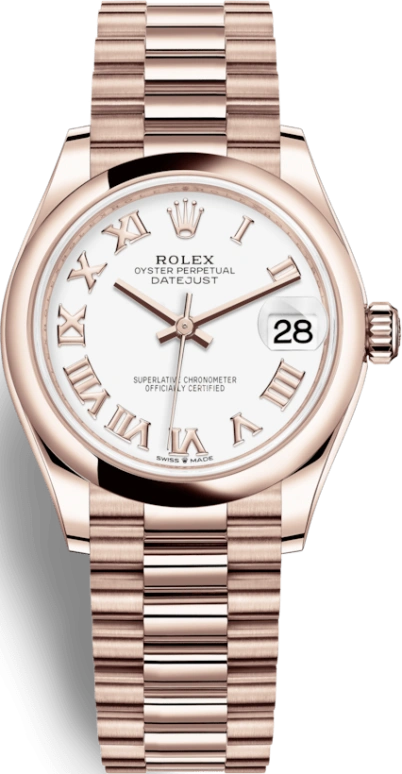 Rolex,Datejust 31 31mm,31mm,Rose Gold,White,Automatic,Day,55hours,278245,278245-0018