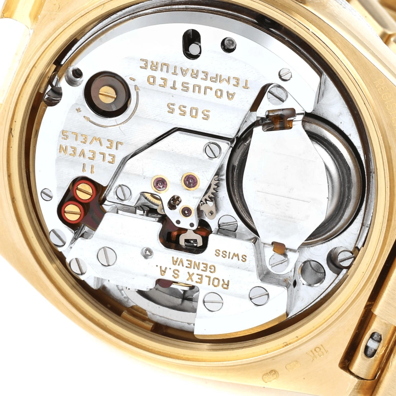 Rolex,Day-Date 36 36mm,36mm,Yellow Gold,Brown,Quartz,Date,Day,19048 Wood Diamond
