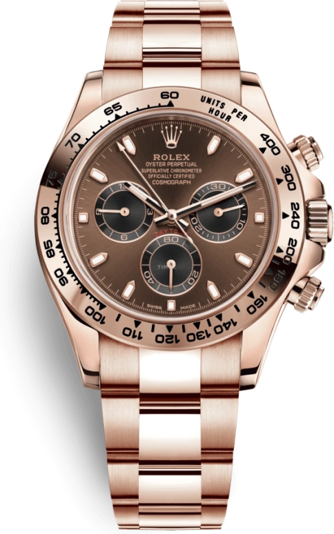 Rolex,Daytona 40mm,40mm,Rose Gold,Brown,Automatic,Chronograph,Column Wheel,SOSA,116505,116505-0013