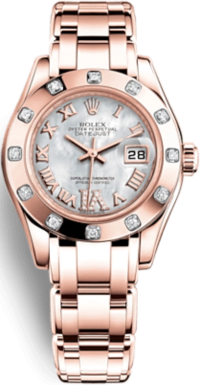 Rolex,Pearlmaster 29mm,29mm,Rose Gold,White,Automatic,Day,55hours,80315,80315-0014
