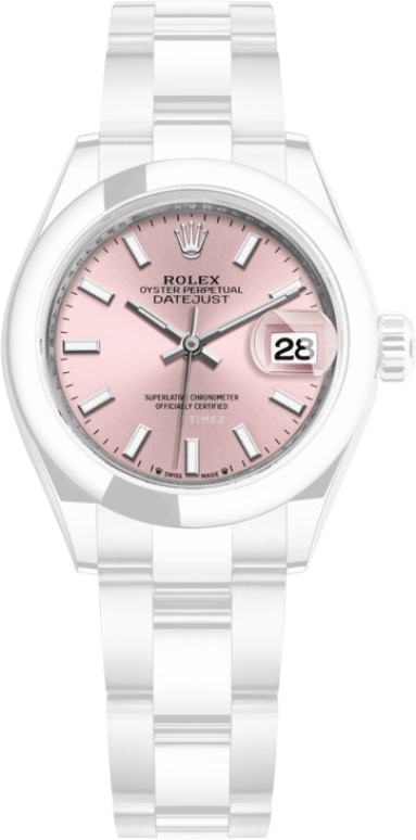 Rolex,Lady-Datejust 28mm,28mm,Stainless Steel,Pink,Automatic,Day,55hours,279160,279160-0002