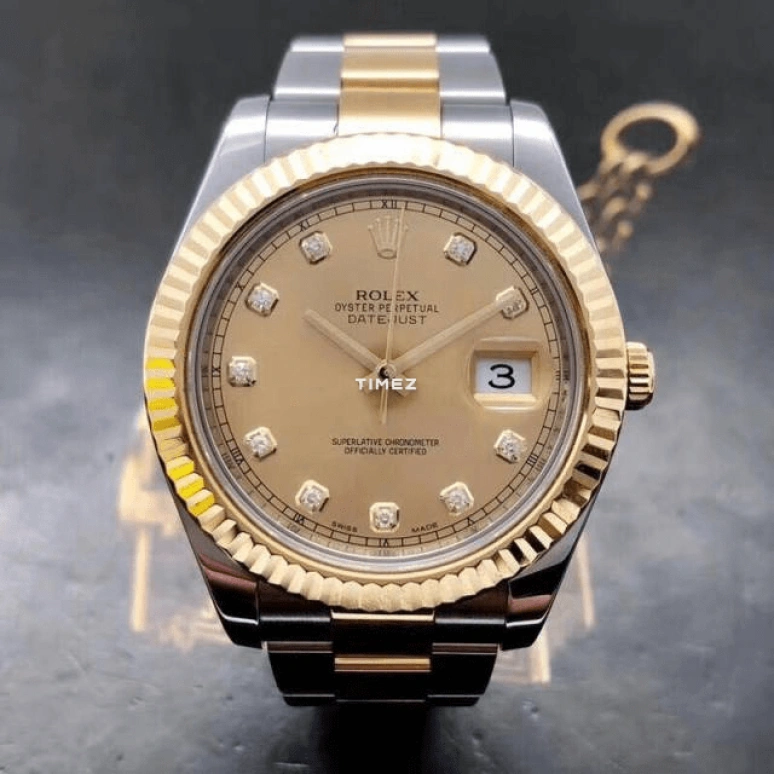 Rolex,Datejust 36 41mm,41mm,Stainless Steel,Champagne,Automatic,Day,48hours,116333,116333-72213 G