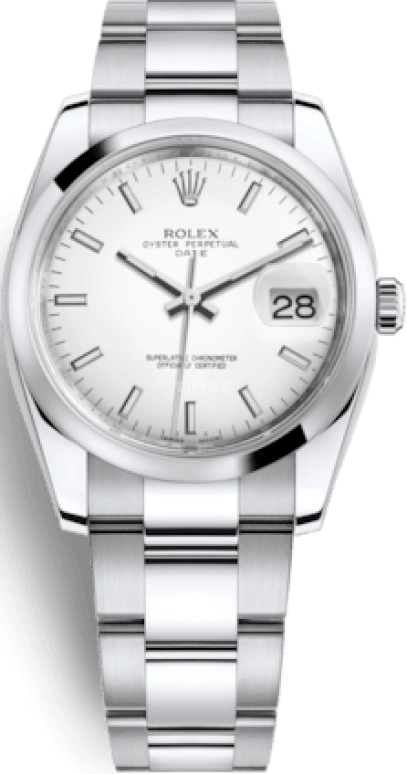 Rolex,Date 34mm,34mm,Oystersteel,White,Automatic,Day,48hours,115200,115200-0008
