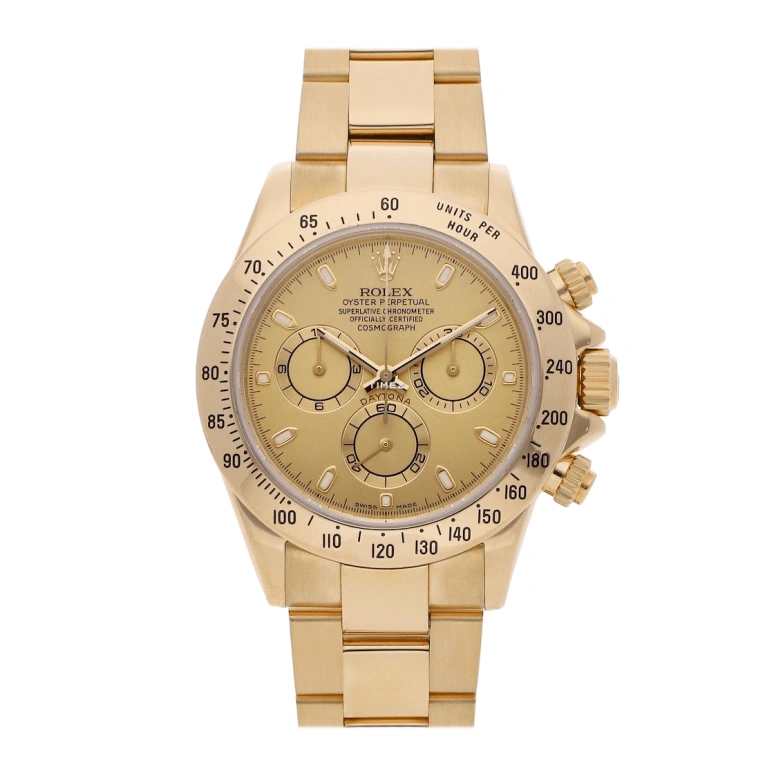 Rolex,Daytona 40mm,40mm,Yellow Gold,Champagne,Automatic,Chronograph,72hours,116528,116528-0045