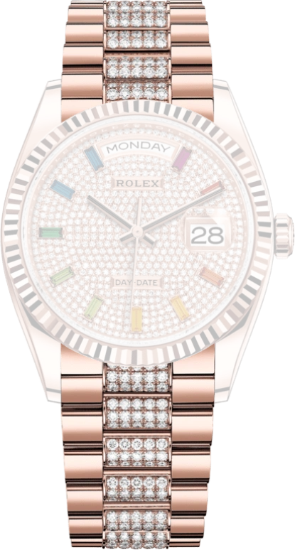 Rolex,Day-Date 36 36mm,36mm,Rose Gold,Automatic,Date,Day,128235,128235-0040