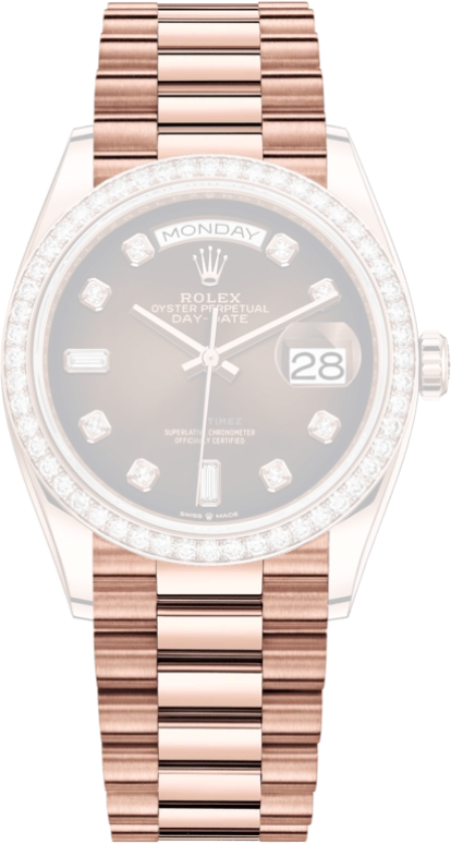 Rolex,Day-Date 36 36mm,36mm,Rose Gold,Brown,Automatic,Date,Day,128345RBR,128345RBR-0040