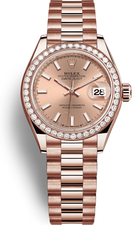 Rolex,Lady-Datejust 28mm,28mm,Everose Gold,Pink,Automatic,Day,55hours,279135RBR,279135RBR-0025