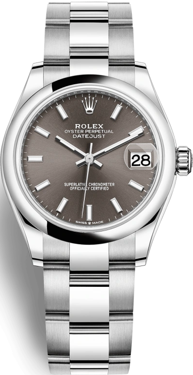 Rolex,Datejust 31 31mm,31mm,Stainless Steel,Grey,Automatic,Day,55hours,278240,278240-0009