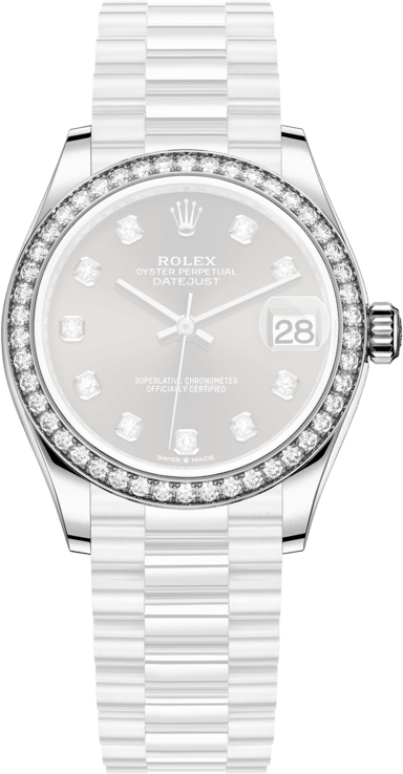 Rolex,Datejust 31 31mm,31mm,White Gold,Grey,Automatic,Day,55hours,278289RBR,278289RBR-0006