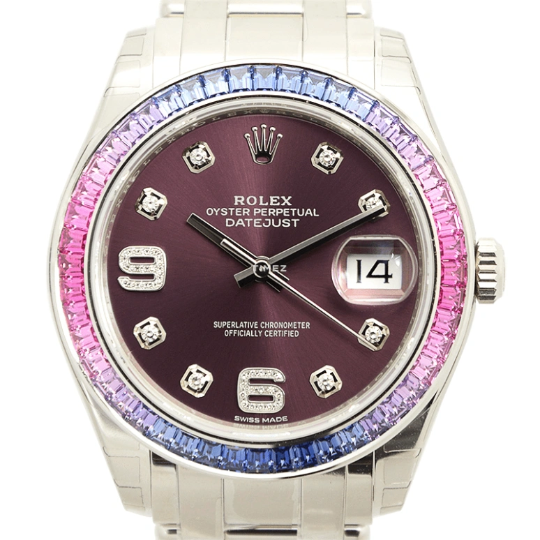Rolex,Pearlmaster 39mm,39mm,White Gold,Purple,Automatic,Day,70hours,Drake,86349SAFUBL,86349SAFUBL-0002