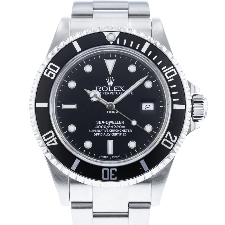 Rolex,Sea-Dweller 40mm,40mm,Oystersteel,Aluminum Oxide,Black,Automatic,Day,48hours,16600T