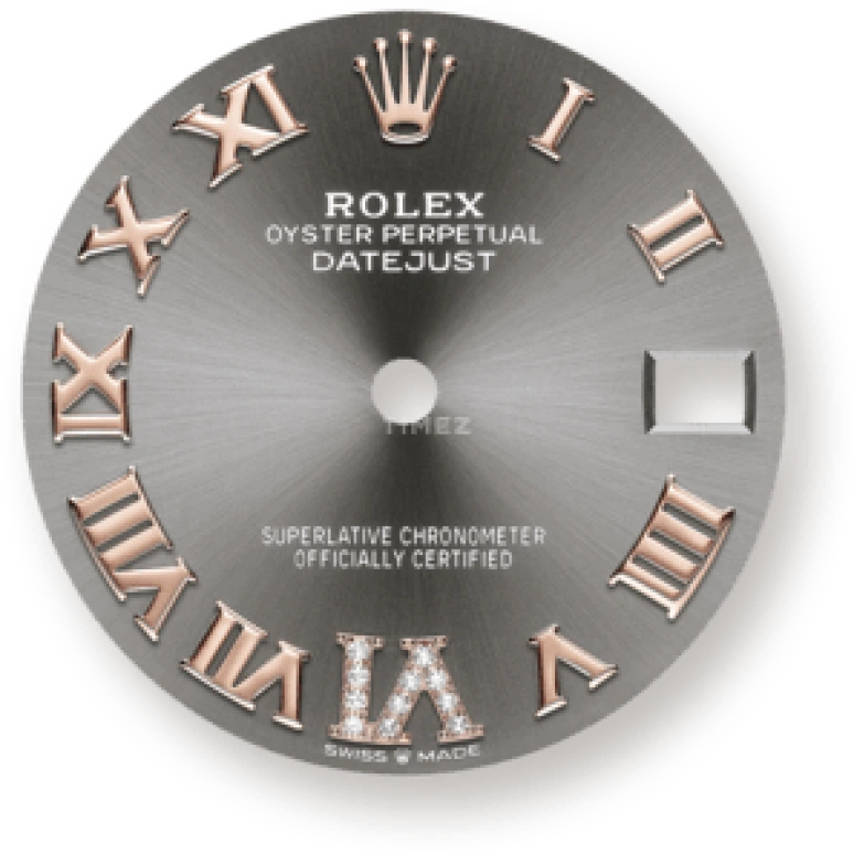 Rolex,Datejust 31 31mm,31mm,Rose Gold,Grey,Automatic,Day,55hours,278285RBR,278285RBR-0027