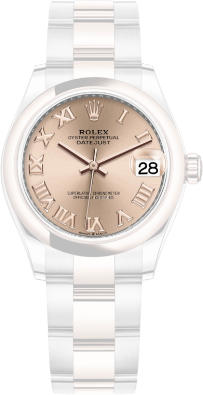 Rolex,Datejust 31 31mm,31mm,Rose Gold,Stainless Steel,Rose,Automatic,Day,55hours,278241,278241-0005
