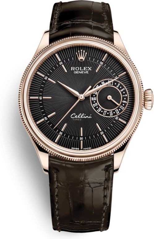 Rolex,Cellini 39mm,39mm,Rose Gold,Black,Automatic,Day,48hours,50515,50515-0010