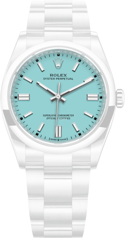Rolex,Oyster Perpetual 36mm,36mm,Stainless Steel,Turquoise,Automatic,70hours,In-house Caliber,126000,126000-0006