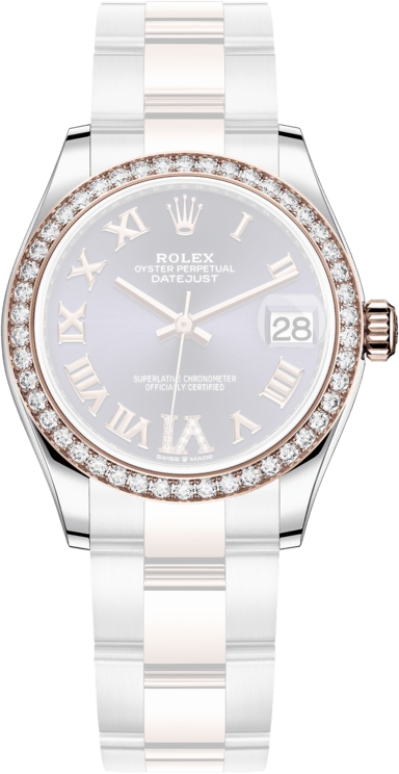 Rolex,Datejust 31 31mm,31mm,Rose Gold,Stainless Steel,Purple,Automatic,Day,55hours,278381RBR,278381RBR-0019