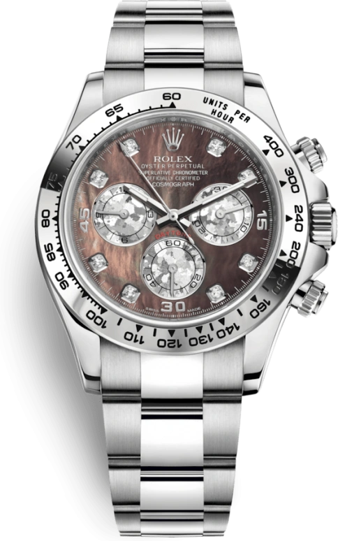 Rolex,Daytona 40mm,40mm,White Gold,Black,Automatic,Chronograph,Column Wheel,116509,116509-0044