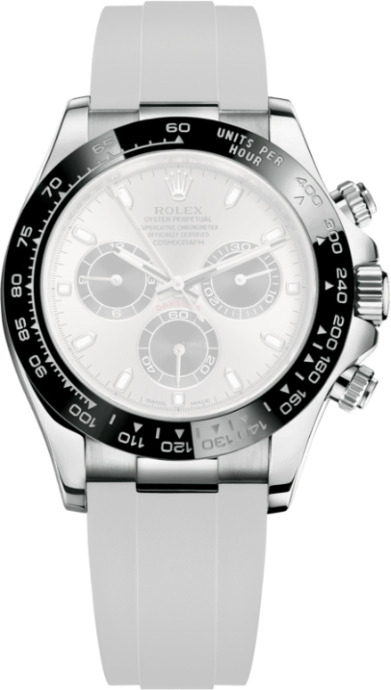 Rolex,Daytona 40mm,40mm,Ceramic,White Gold,Silver,Automatic,Chronograph,Column Wheel,116519LN,116519LN-0027