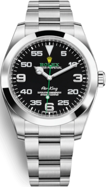 Rolex,Air King 40mm,40mm,Stainless Steel,Black,Automatic,48hours,In-house Caliber,116900,116900-0001
