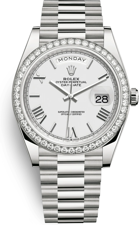 Rolex,Day-Date 40 40mm,40mm,White Gold,White,Automatic,Date,Day,228349RBR,228349RBR-0039