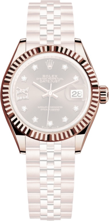 Rolex,Lady-Datejust 28mm,28mm,Rose Gold,Brown,Automatic,Day,55hours,279175,279175-0004